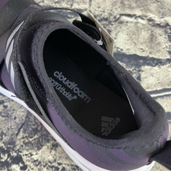 Adidas Fortarun Youth 6 Running Shoe Purple Black Strap Slip-on - Picture 11 of 13
